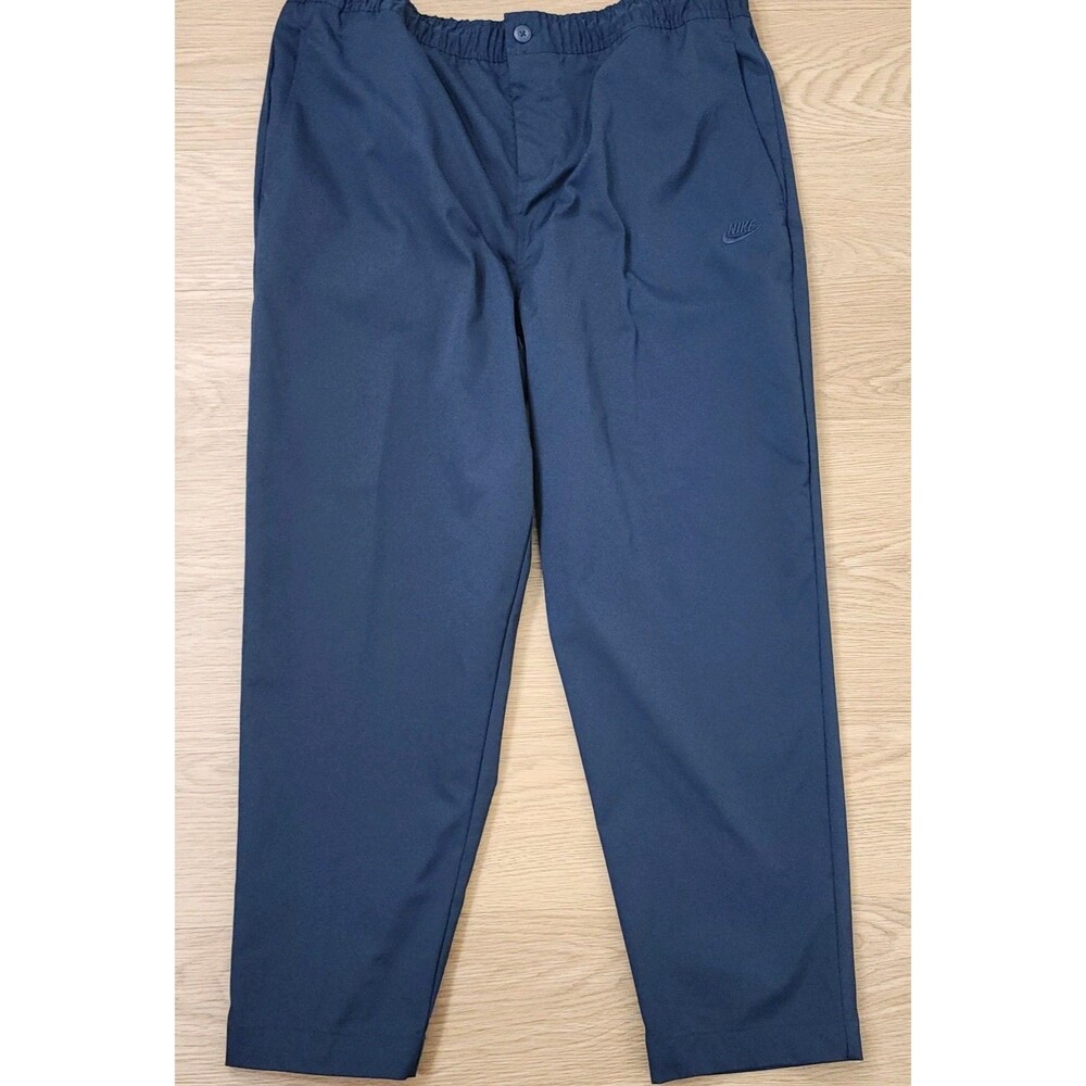 Nike Track Pants XL Blue Windbreaker Baggy Parachute Gym Gear Front Button